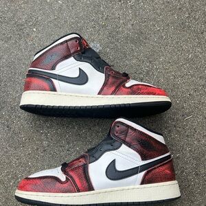 Jordan Red and Black High-Top Sneakers